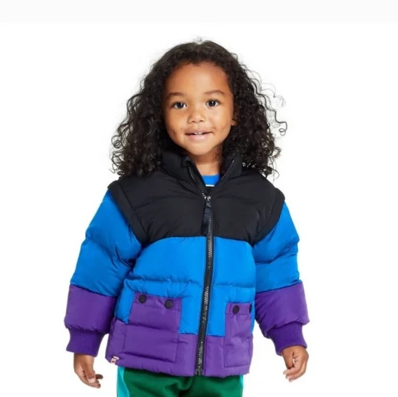 Lego-Jacket 4T Unisex Toddler Color Block Puffer Jacket Collection